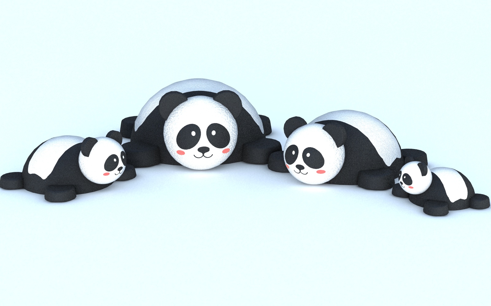 Фигуры из резиновой крошки Панды