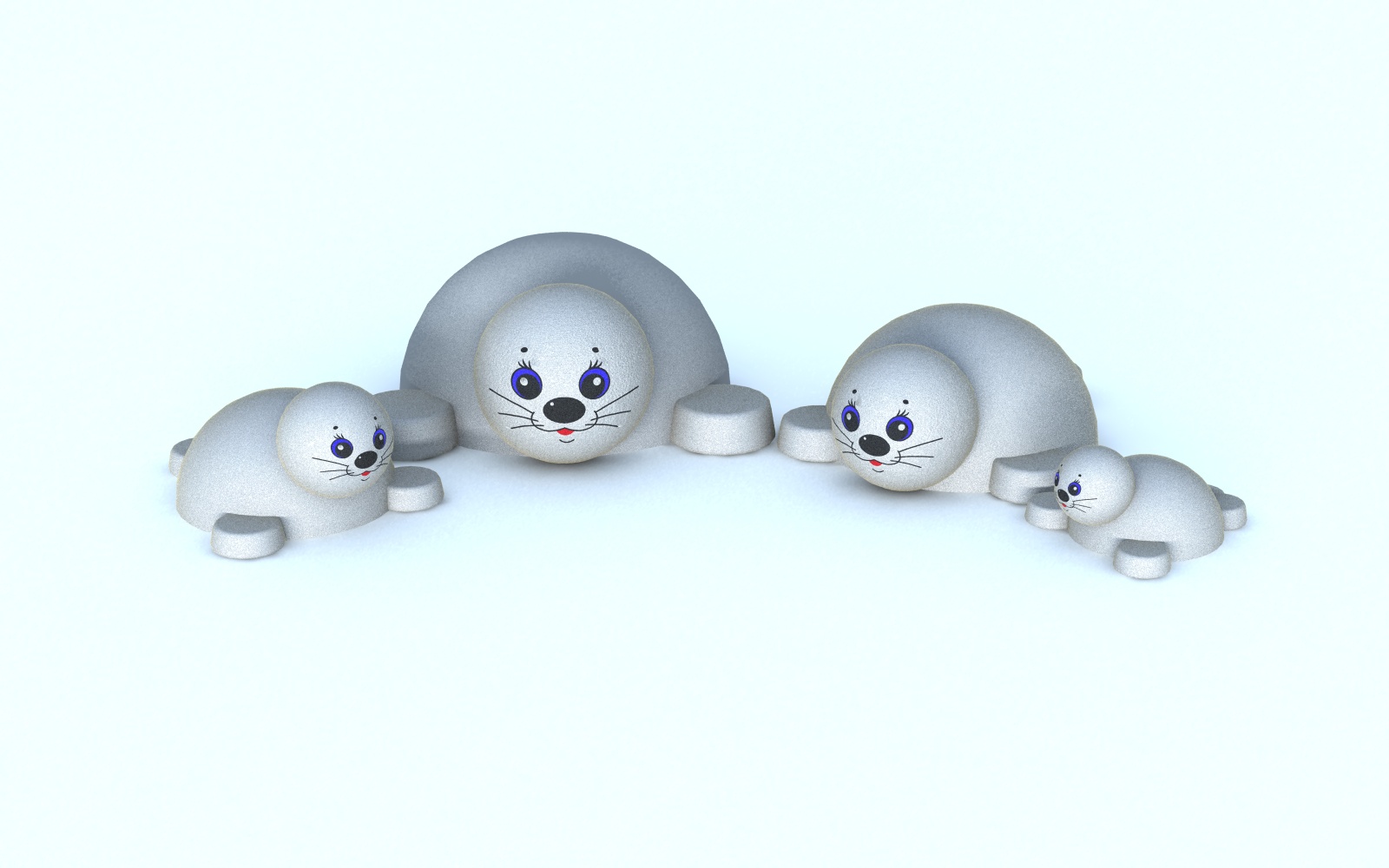 Фигуры из резиновой крошки Тюлени